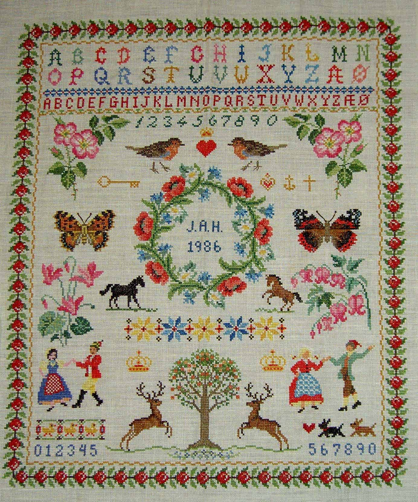 embroidery sampler patterns free