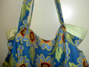 Blue Flower Tote Bag - detail