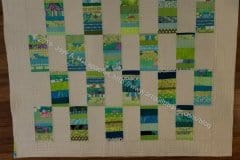 Green Strips Donation Quilt quilted