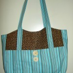 Turquoise Leopard Tote