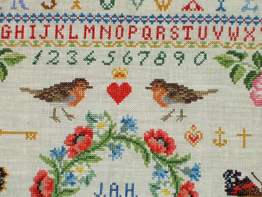 Cross Stitch Sampler Top/Middle