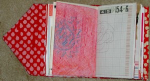 Red Journal - pink crayon