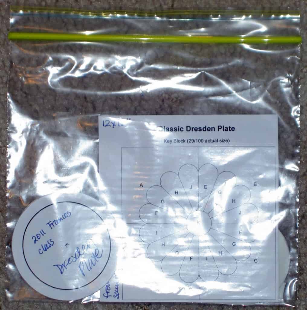 Store Templates in a Ziploc Bag
