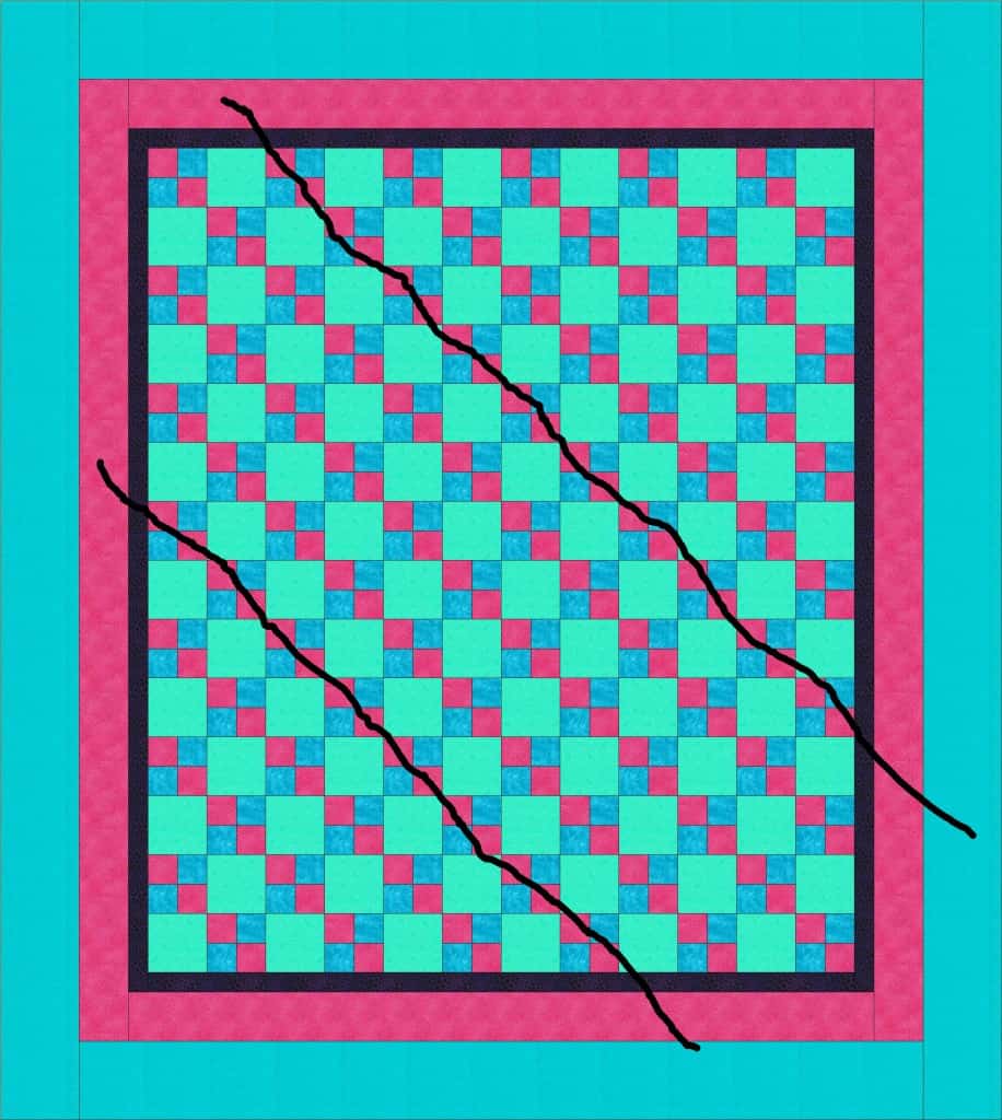 Double 4 Patch Showing Lines