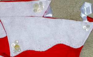 Felt stockings detail