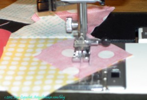 Sewing the corners