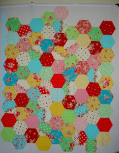 Flower Sugar Hexagon in progress