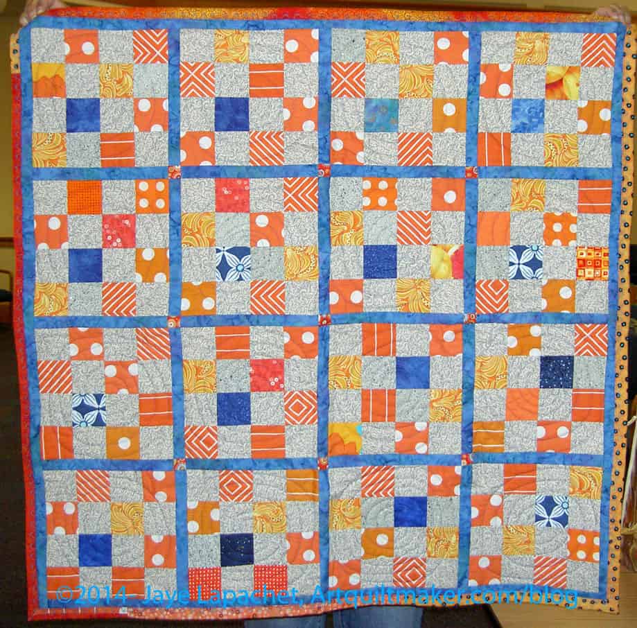 Orange & Grey donation quilt
