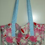 Pink flower tote