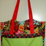 Big flowers with trim tote