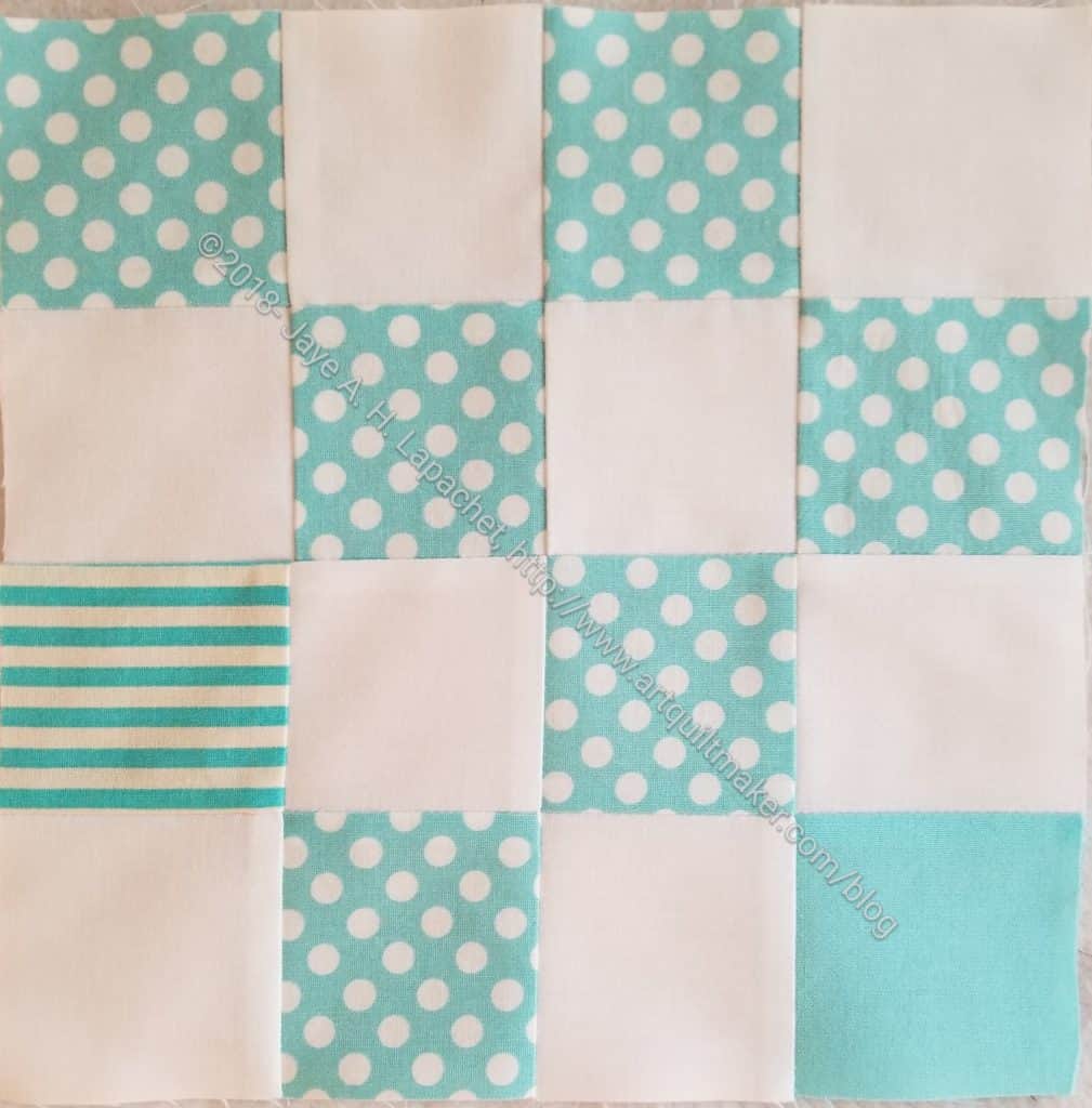Dots and a stripe donation block