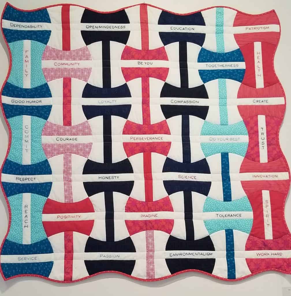 Modern Domestic display quilt