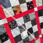 Black & Grey Teenaged Boy Donation Quilt - quilted (detail)