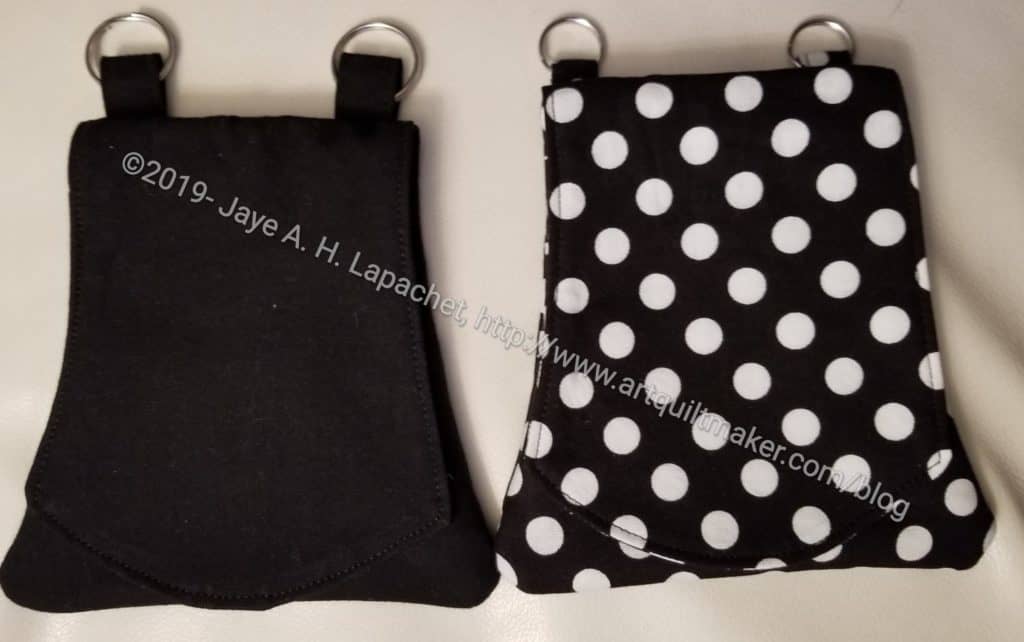 Solid Black and Dot Black Cell Phone Wallets - finished