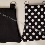 Solid Black and Dot Black Cell Phone Wallets - finished