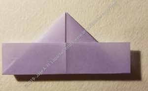 Fold the bottom back on to the triangles