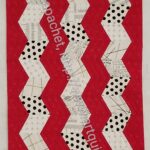 Red Text Table Runner - quilted