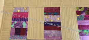 Purple Strip Donation Quilt - quilted