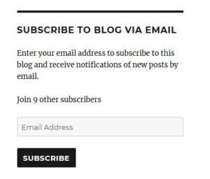 Subscribe via email box