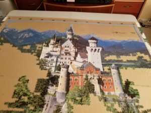Clementoni 6,000 piece Neuschwanstein puzzle in progress
