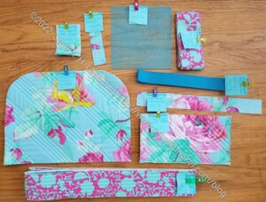 Sunset Project Bag cut out and quilted