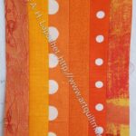 Orange Vertical Color Strip block #23