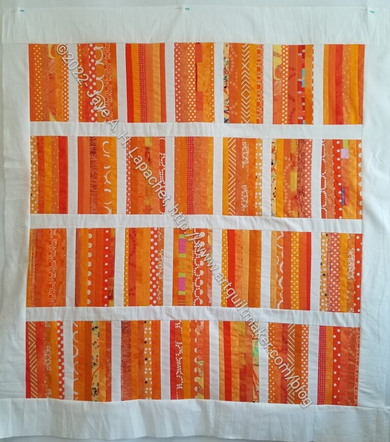 Finished Creamsicle Donation Quilt Artquiltmaker Blog