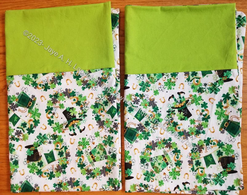 St. Patrick's Day pillowcases