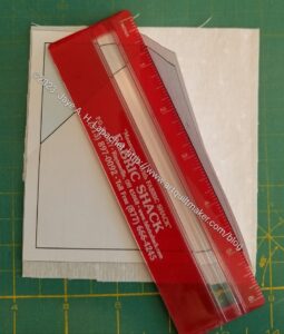 Fold pattern over thin ruler