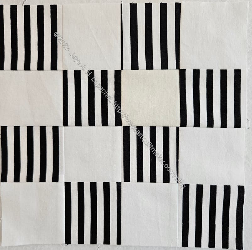 Black & white stripe donation block #3