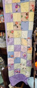 Squares with embroidery quilt