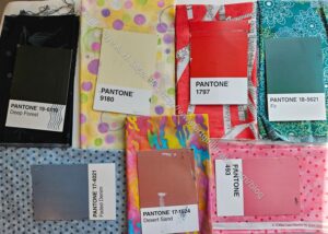 Selecting Pantone block fabrics