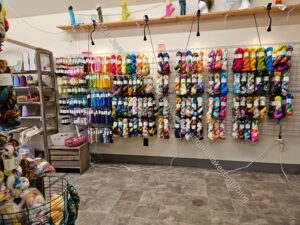 Knitted Wit: yarn wall