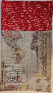 Beige map pillowcase