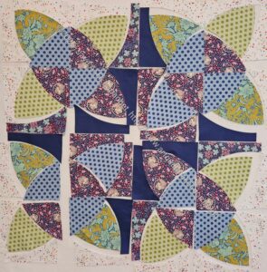 Country Revival/Sad Quilt flower motif with leaves #2