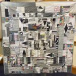 Grey Improv quilted & bound