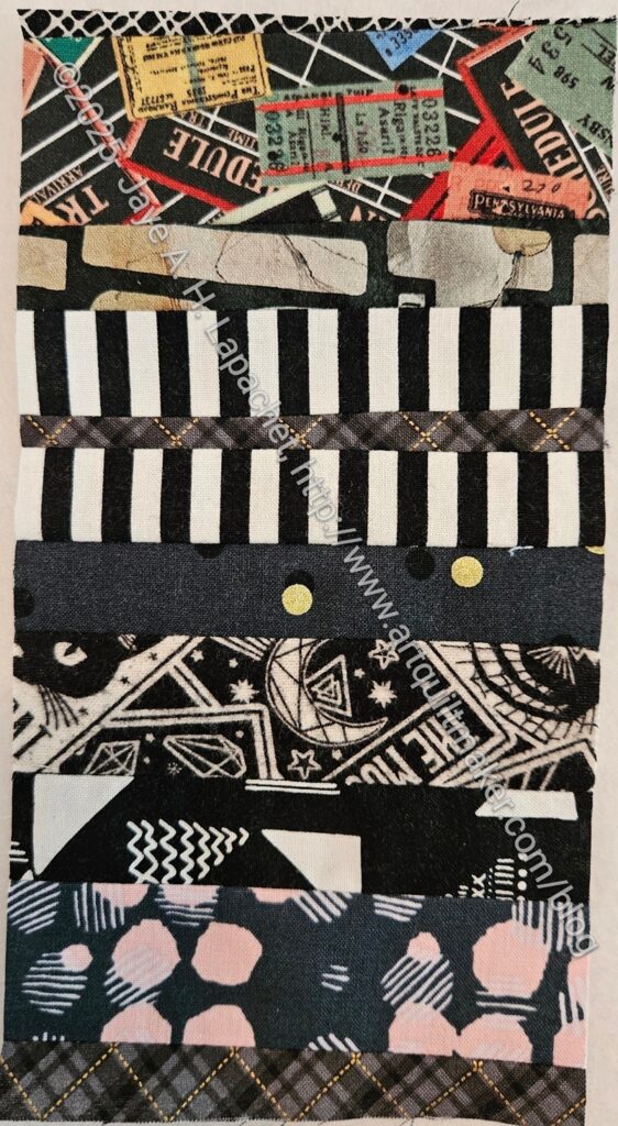 Black color strip block #10