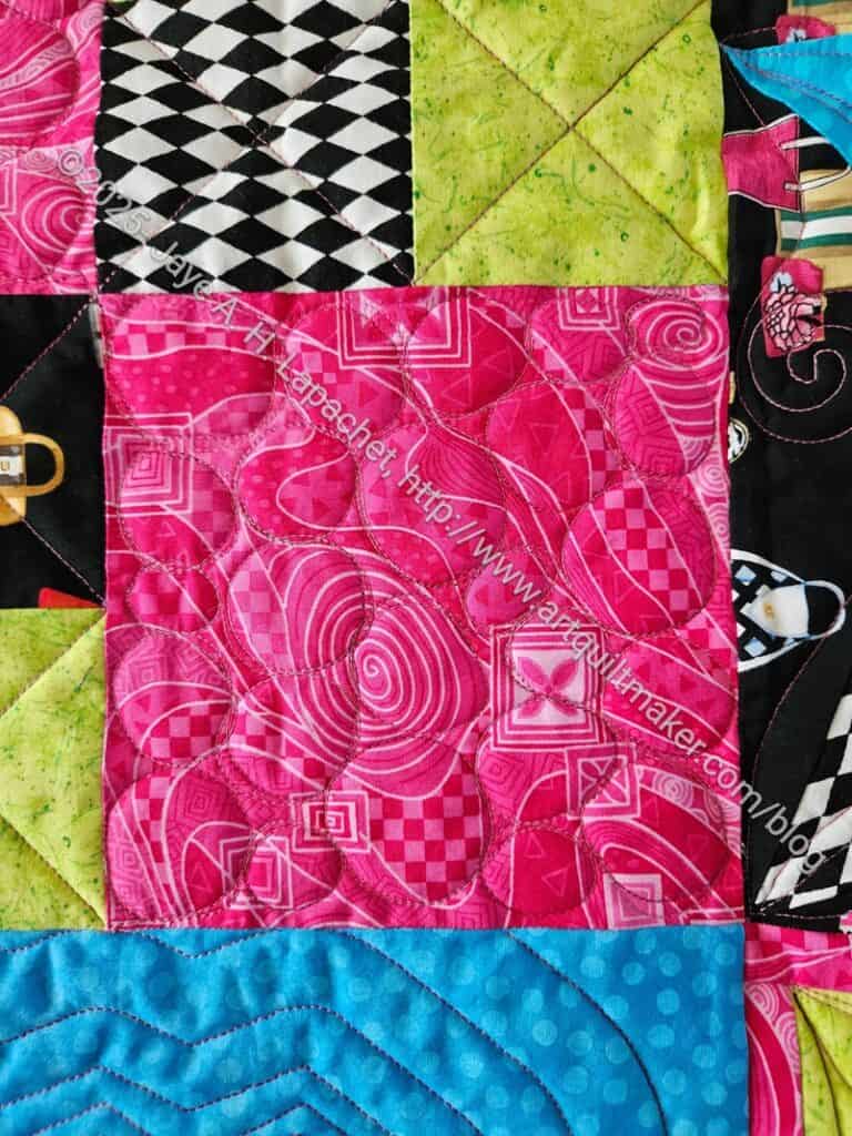 Handbag Sampler - quilting detail
