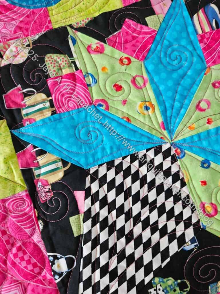 Handbag Sampler - quilting detail