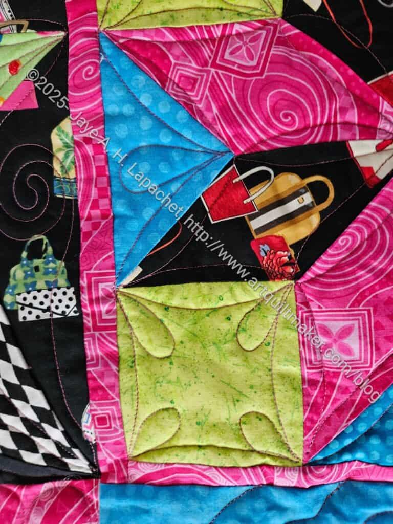 Handbag Sampler - quilting detail