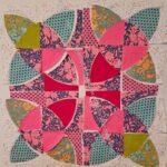Country Revival/Sad Quilt flower motif with leaves v.7