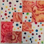 Orange Batik Four Patch Fun