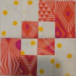 Orange Diamond Four Patch Fun