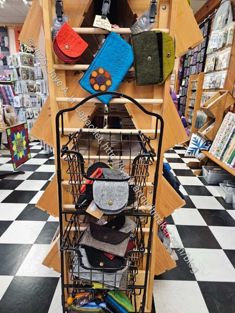 Sew Creative: detail of wool pouches