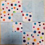 Light blue with many dots 4 Patch Fun