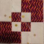 Red Violet stripe Four Patch Fun