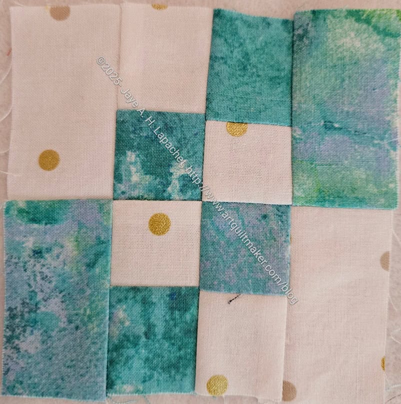 Variegated blue Four Patch Fun