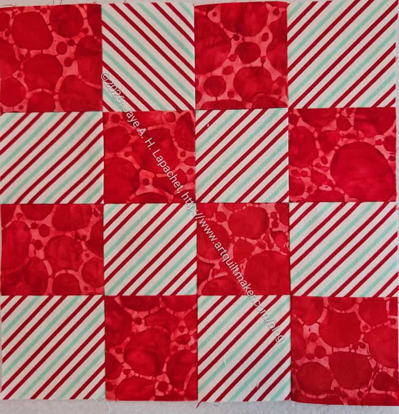 Red and stripe donation block