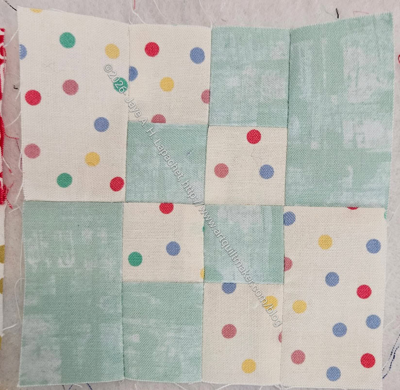 Light blue tone-on-tone Four Patch Fun