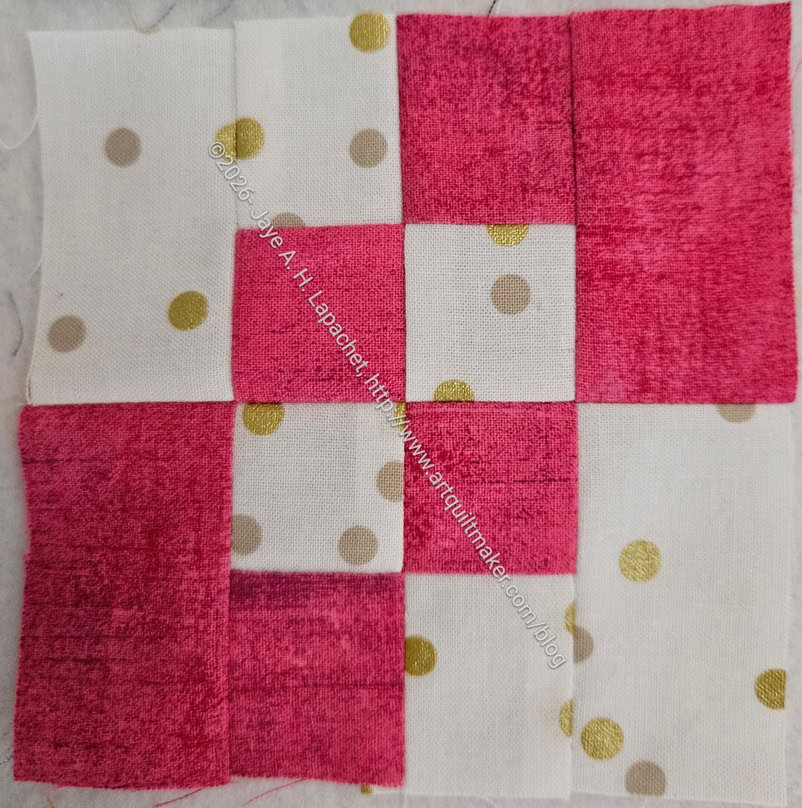 Dark pink tone-on-tone Four Patch Fun